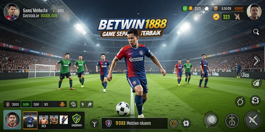 Tampilan aksi menarik dalam gameplay sepak bola di BETWIN188.