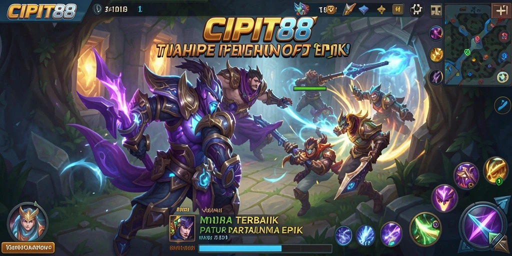 Tampilan seru gameplay <strong>CIPIT88</strong> dalam pertarungan MOBA.