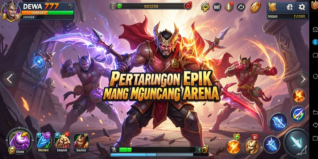 Screenshot DEWA777 menampilkan pertarungan seru dengan karakter yang beraksi.