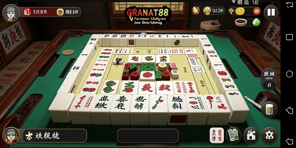 Tampilan gameplay GRANAT88 dengan grafis menarik dari Mahjong.
