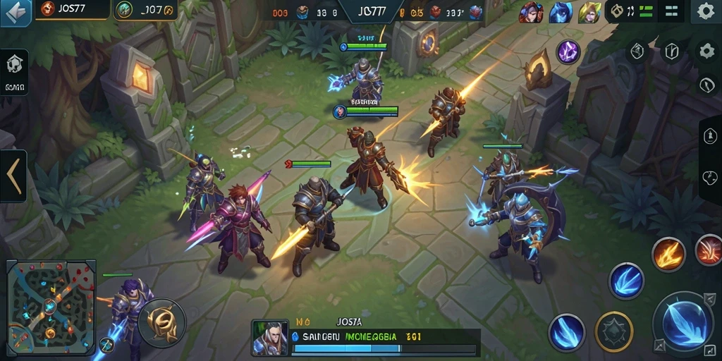 Screenshot gameplay JOS77 yang menunjukkan aksi seru dalam pertempuran tim.