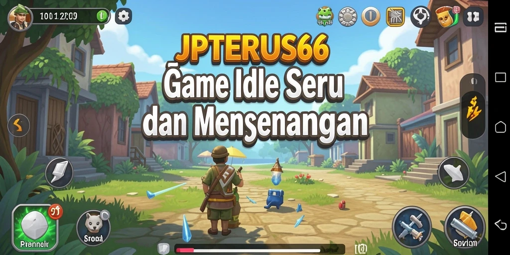 Tangkapan layar utama menunjukan gameplay seru dalam JPTERUS66.