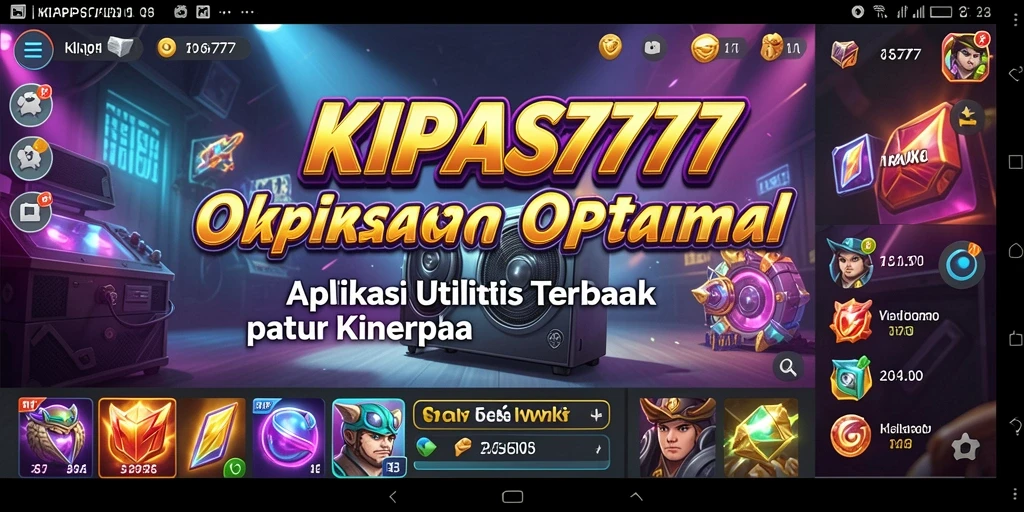 Tampilan antarmuka pengguna KIPAS777 yang modern dan intuitif.