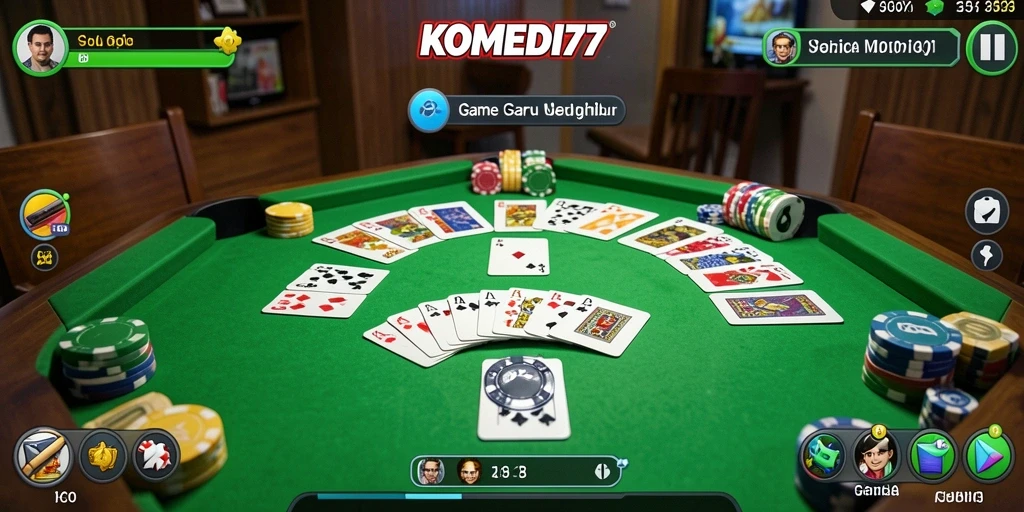 Screenshot gameplay KOMEDI77 yang seru dan penuh tawa.