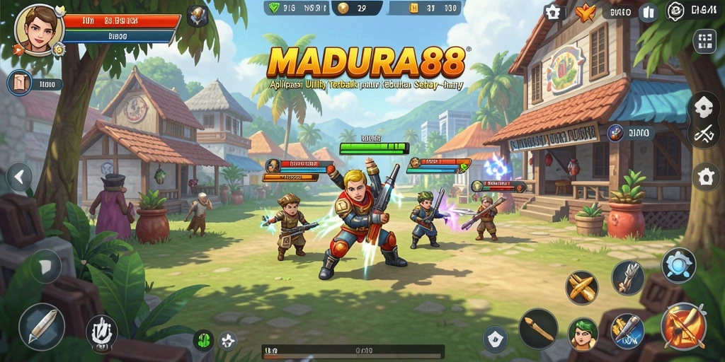 Tampilan antarmuka aplikasi MADURA88 yang sederhana dan fungsional.