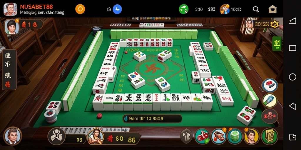 Tampilan gameplay Mahjong yang menarik dalam NUSABET88.