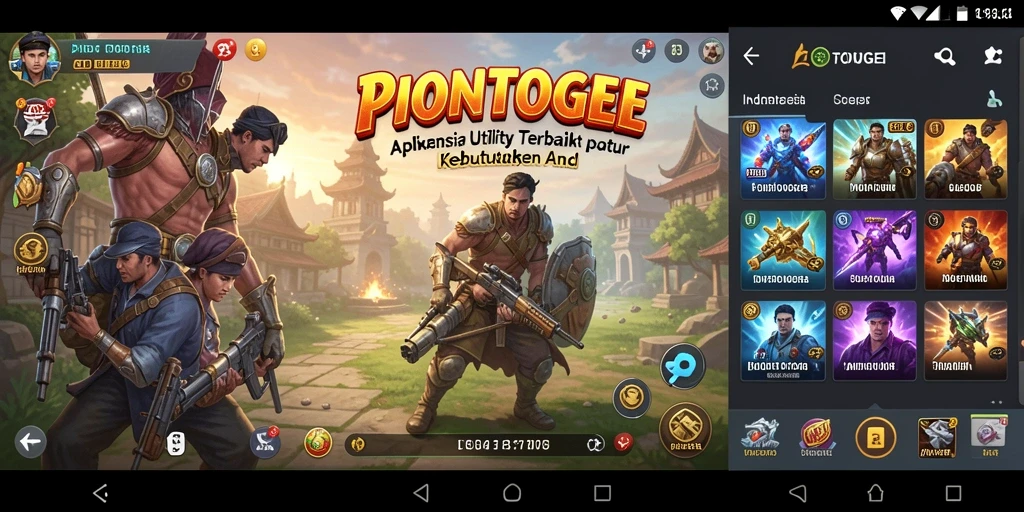 Tampilan antarmuka utama PIONTOGEL yang sederhana dan responsif.