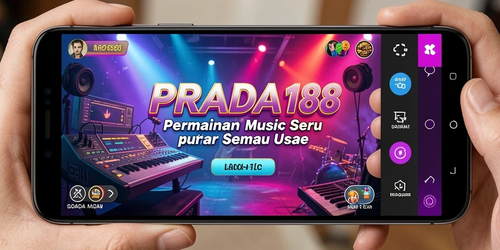 Tampilan gameplay seru dari PRADA188 dengan berbagai tantangan musik.