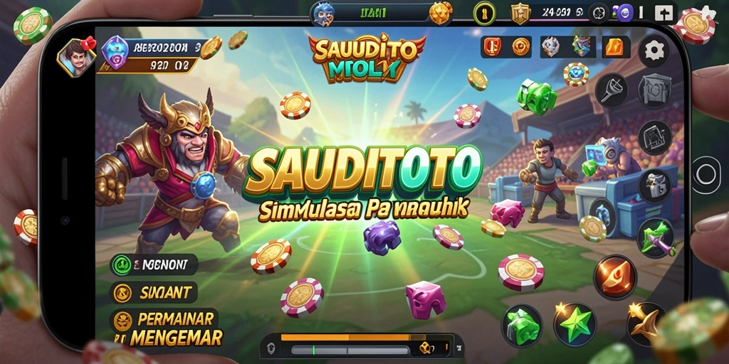 Tampilan gameplay SAUDITOTO yang menarik dan mendetail.
