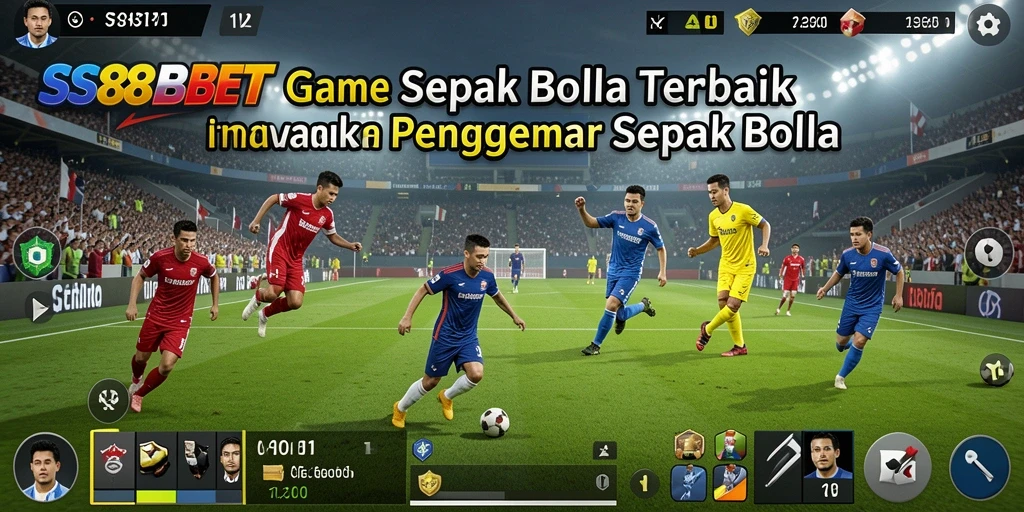 Tampilan gameplay mendebarkan di SS88BET dengan aksi sepak bola yang intens.