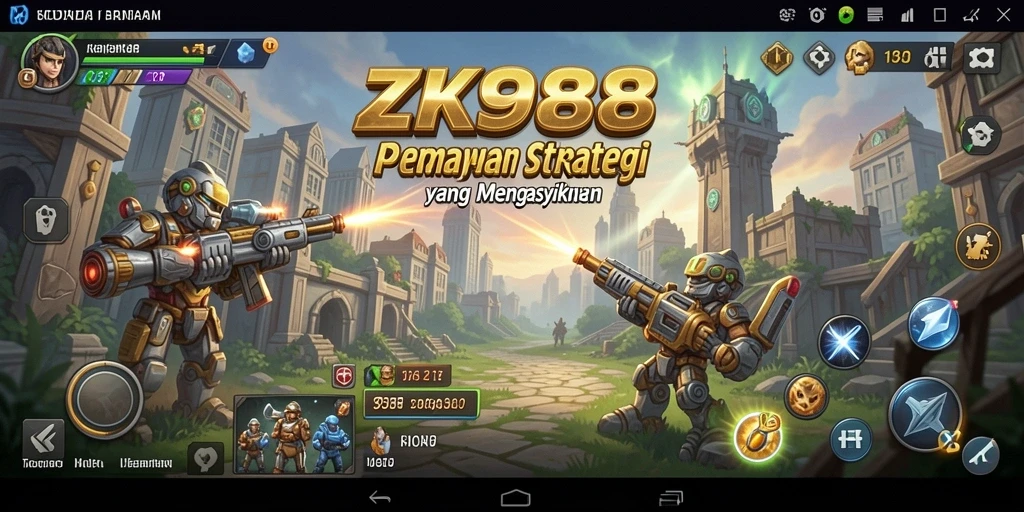 Tampilan gameplay menegangkan dalam ZK988, menunjukkan strategi pertempuran yang cerdas.